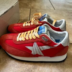 Golden Goose red suede running shoes 6.5 with box NIB